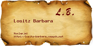 Lositz Barbara névjegykártya